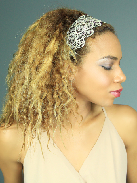 Antique Lace Headband - Gold