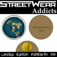 Limited Edition Flat Earth Pin 1 out of 200 (Random Serial #) - Thumbnail 1
