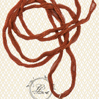 Heirlom Copper Circle Portrait Pendant with Fairy Ribbon - Thumbnail 1