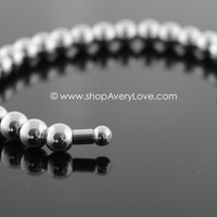 Round Silver Beads Cuff ~ Genuine Sterling Silver - Thumbnail 2