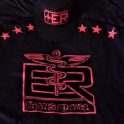 E.r datransporter (black&blood red) artist shirt 