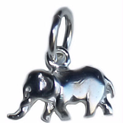 Sterling silver tiny elephant charm pendant