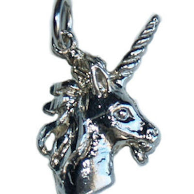 Silver unicorn charm pendant