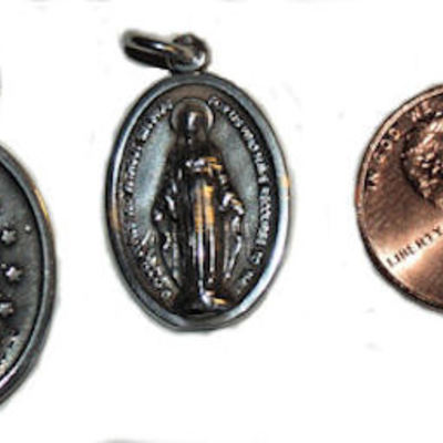 Silver virgin mary virgen maria charm pendant medal