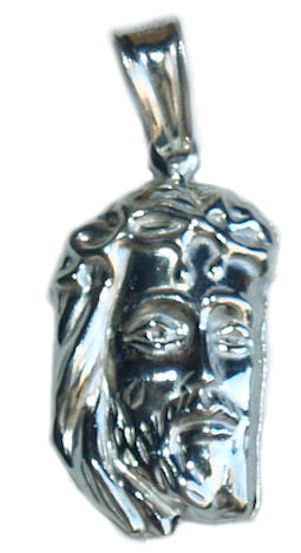 Sterling Silver Jesus Christ Face Pendant