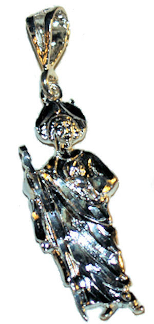 Sterling Silver Charm Pendant Saint Jude San Judas Tadeo