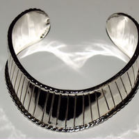 Sterling Silver Cuff Bangle - Thumbnail 1