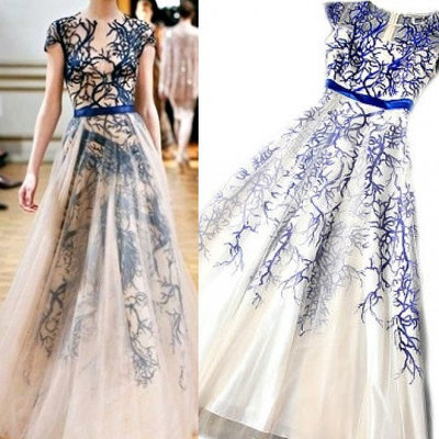 Long prom dresses, unique prom dresses, short sleeves prom dress, new design prom dress, impressive prom dress, cheap evening dress, PD15291