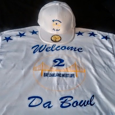 Exclusive (white,blue,&yellow) bowl bayarea shirt.