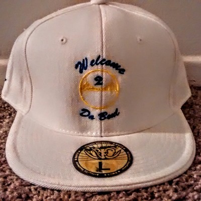 Exclusive (white,blue,& yellow) bowl bayarea hat with stars.