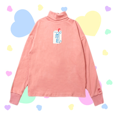 Milk turtle neck sweater (pink)
