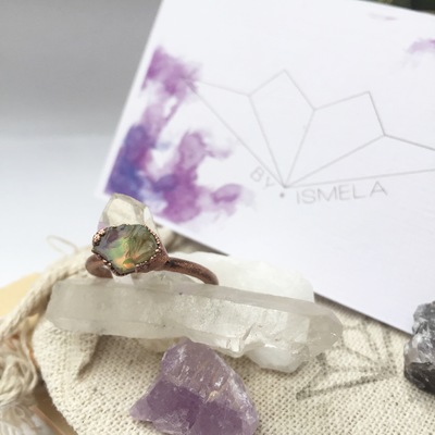 Raw opal ring