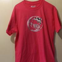 Small Pink custom made dolphin camo ying yang cotton t-shirt - Thumbnail 1