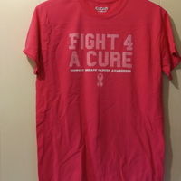 Fight for a cure cancer small pink cotton t-shirt  - Thumbnail 1