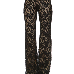 Folded Lace Pant with Black Lining - Thumbnail 1