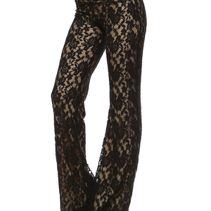 Folded Lace Pant with Black Lining - Thumbnail 2