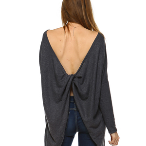 Sexy Drape Back Top - Thumbnail 2