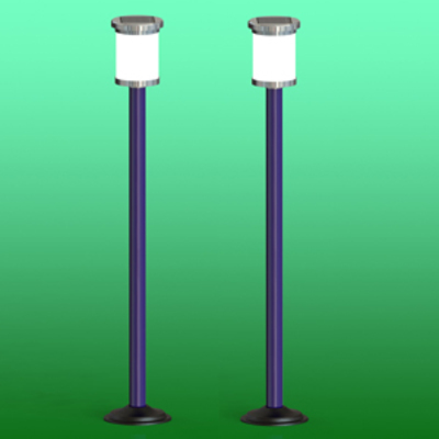 Solar-powered garden lamp with break-in alert barrier beams intrusion detector - Thumbnail 4