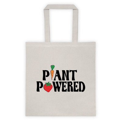 Plant powered tote bag