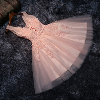 Lovely Light Pink Tulle Short Homecoming Dresses, Pink Prom Dresses, Party Dresses 2017 - Thumbnail 3