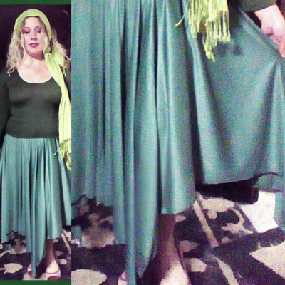 Custom Especially  for Shveta-Velvet and lace Waterfall Skirt