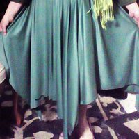 Custom Especially  for Shveta-Velvet and lace Waterfall Skirt - Thumbnail 1