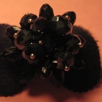 Jet Black Crystal Adjustable Ring