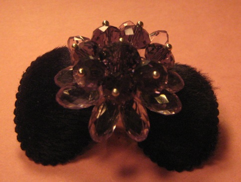 Purple Crystal Adjustable Ring