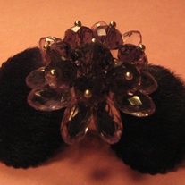 Purple Crystal Adjustable Ring