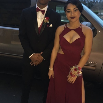 Burgundy prom dress, sexy prom dress, halter prom dress,  charming prom dress, custom prom dress, bds00055 - Thumbnail 1