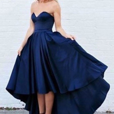 Navy blue prom dress, long prom dress, cheap prom dress, a-line prom dress,off-shoulder prom dress,bds00014