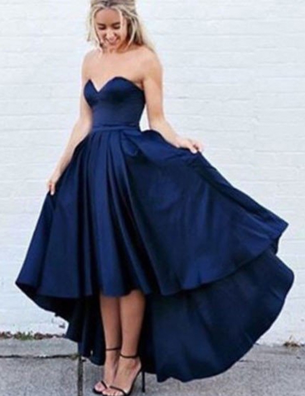 Navy Blue prom dress, long prom dress, cheap prom dress, A-line prom dress,Off-shoulder prom dress,BDS00014