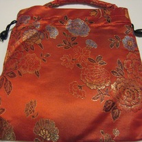 Dark Red Embroidery Purse