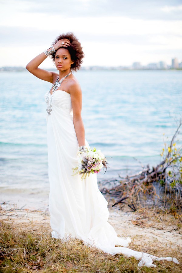 Simple Chiffon Beach Wedding Dress