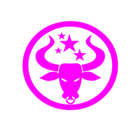 Stars bull head outdoor vinyl decal 7 inch handmade - Thumbnail 1