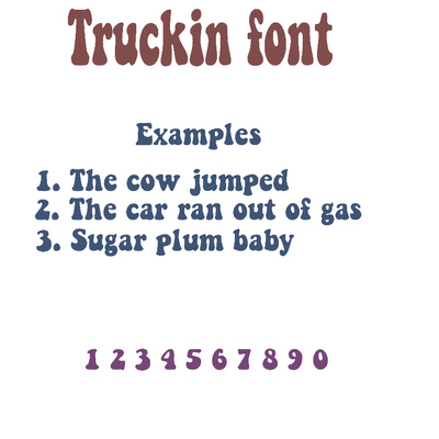 Truckin font vinyl lettering name and number decals price per 6 letters - Thumbnail 3