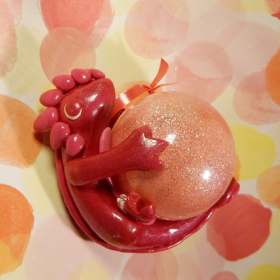 Pink Sphere Ornament Dragon