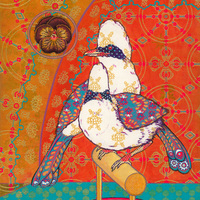 A Pair of Laughing Thrushes in a Cage in a Flower Shop on the Corner of North Ave in Baltimore 1 - Thumbnail 1