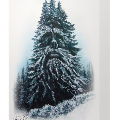 The winter king  greeting card set of 10 folded cards  holiday christmas yule