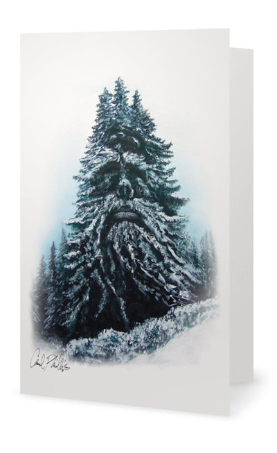 The Winter King  Greeting Card set of 10 folded cards  Holiday christmas yule