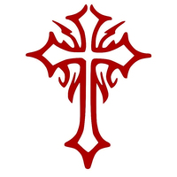 Colored tribal cross vinyl decal outdoor graphic decal sticker - Thumbnail 1