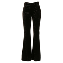 (Sale!) Foxy Velvet Bell Bottom Pants (Black)
