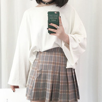 HARAJUKU GRID TENNIS SKIRT - Thumbnail 2