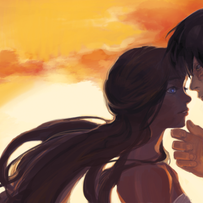 Poster print: zuko and katara "just a kiss" 