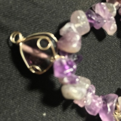 Amethyst hearts bracelet 