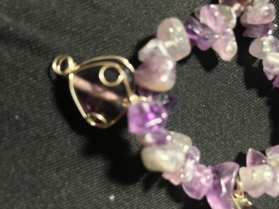 Amethyst Hearts Bracelet 