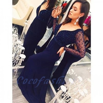 Long sleeve beading prom dress, sexy prom dress,charming prom dress, long prom dress,prom dresses, elegant prom dress, prom dress z04