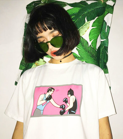 Free Shipping-BOXING TEE 