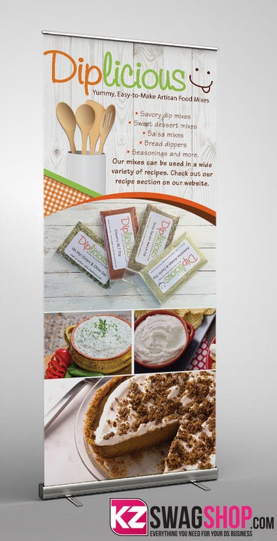 DIPLICIOUS - RETRACTABLE BANNER