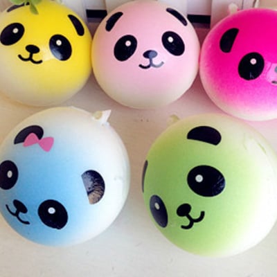 Colorful panda ball squishy charms - Thumbnail 5